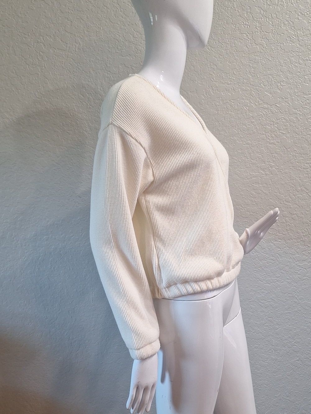 Madewell Cream Ribbed Top - Picture 8 of 12